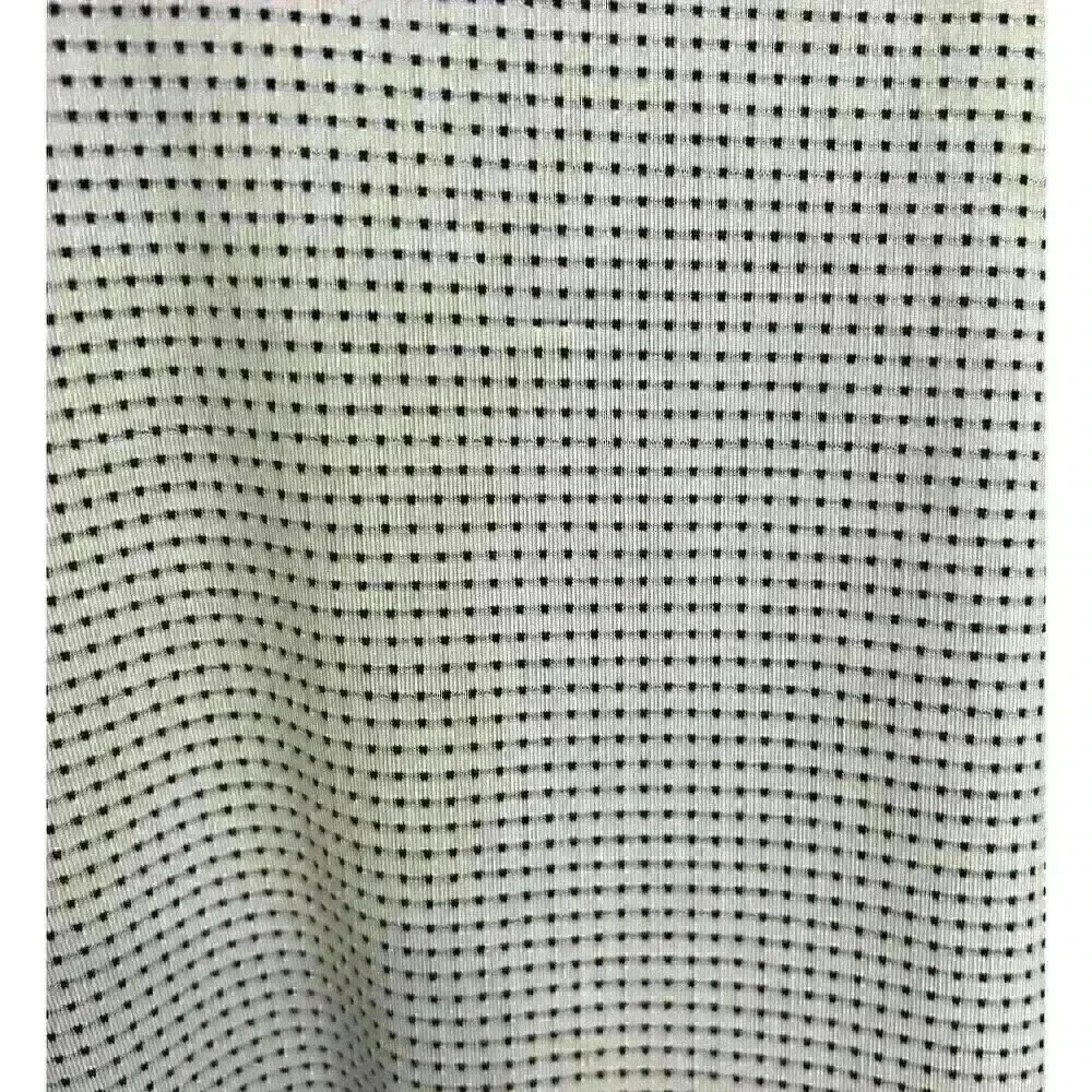 Talbots Womens Activewear Lg White w/Black Polka Squares Short Sleeve T-Shirt - Picture 8 of 13